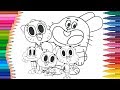 Dibujar y Colorea Gumball | Dibujos Para Niños | Aprender Colores