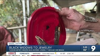 Black widows to jewelry: Tucson artist transforms black widows into wearable works of art