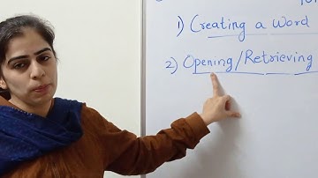 Introduction to Word Processor Part 2 Class 4