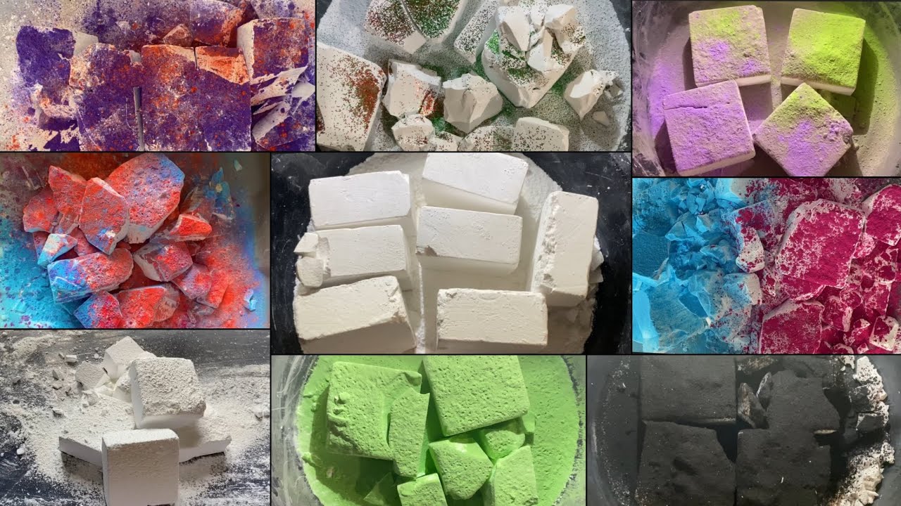 ASMR - @junasasmr | super satisfying fresh gym chalk blocks topped with ...