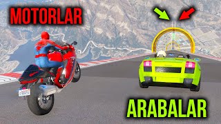 Expensive Cars vs Expensive Bikes in a Flying Parkour Race !!! With Spider Bro in GTA 5