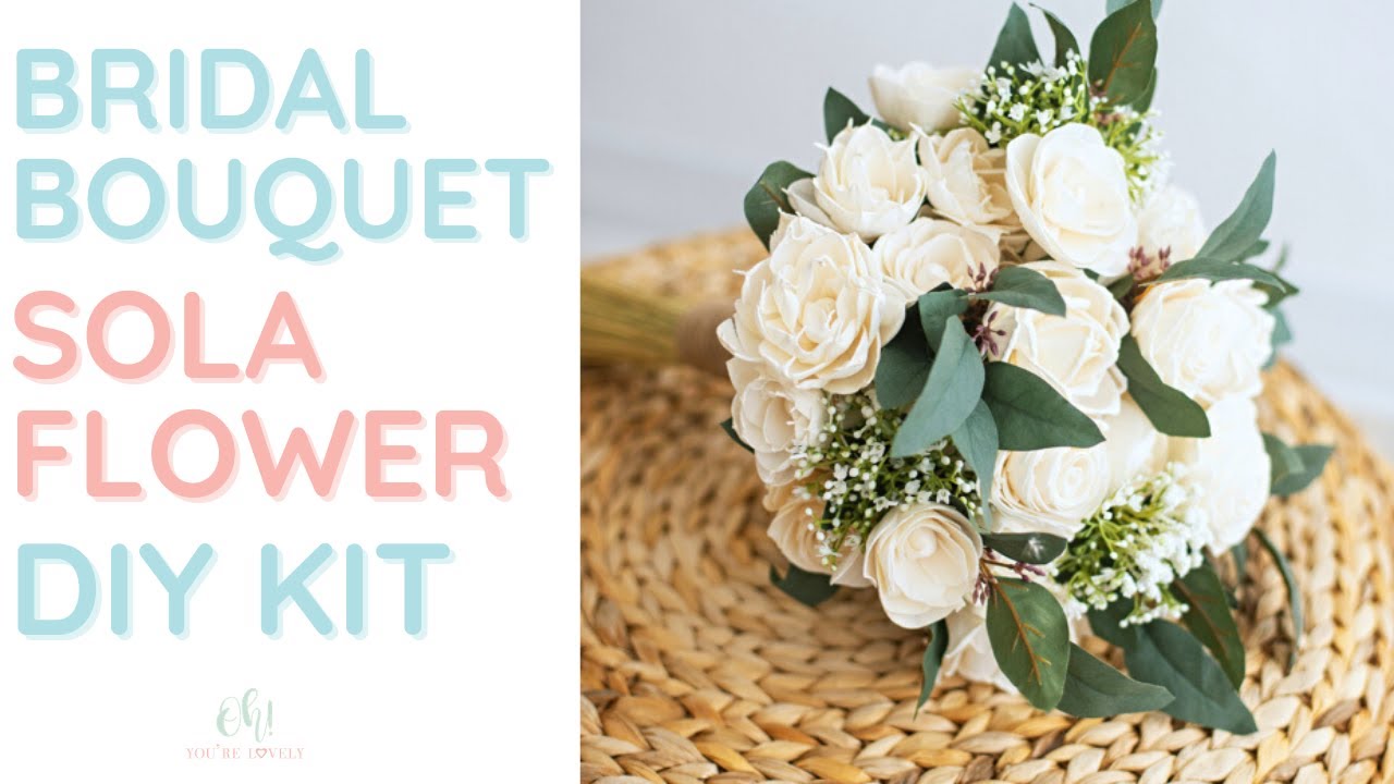 How to make a bridal bouquet using sola wood flowers (DIY Kit) 