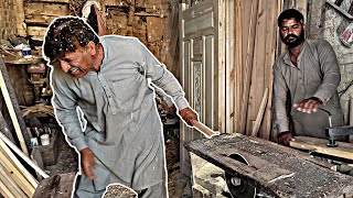 The process of producing wooden pallets from giant trees. Pallet factory in pakistan