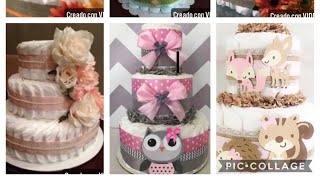 Pastel de pañales para un baby shower