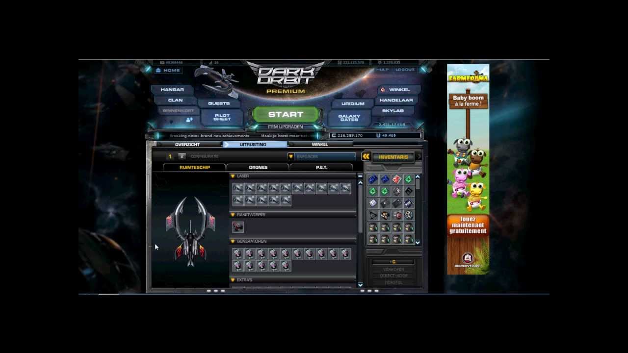 DarkOrbit: How to change your design