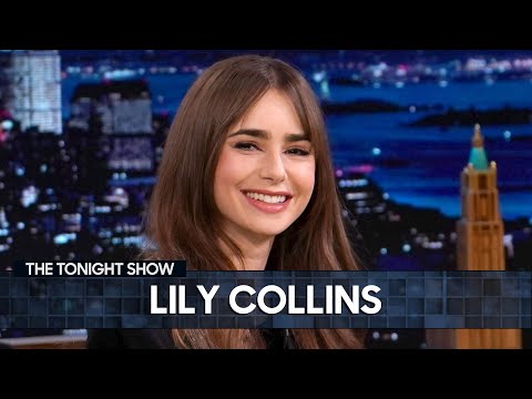 Lily Collins Planned Her Wedding While Shooting Windfall | The Tonight Show Starring Jimmy Fallon