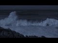 Sleep video -  soothing sounds of big ocean waves breaking at night - HD 1080P