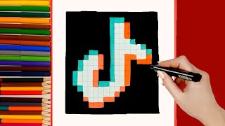 Como Dibujar Logo Tik Tok Pixel Art – Otosection