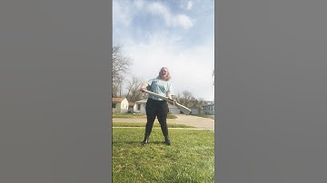 I broke so many nails in the making of this #beginner #growwithme #guard #colorguard #rifle #choreo