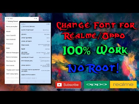 Cara Mengganti Font Di Realme 1/C1/2/2pro Dan All Oppo