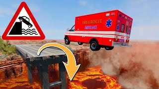 Car vs Bridge! Lucky 😱 Unlucky ▶️ BeamNG Drive