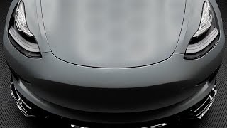 Tesla Model 3 Wrapped In 3M Satin Battleship Grey