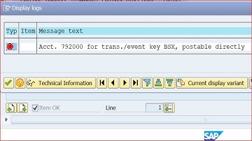 SAP Error// Error Message No - M7109  - Acct.792000 for trans./event key BSX Postable directly #sap