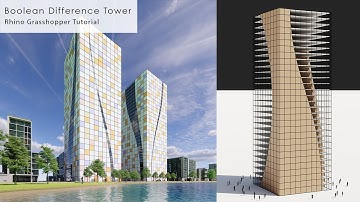 Boolean Difference Tower Rhino Grasshopper Tutorial