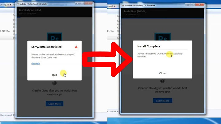 Lỗi error code 72 khi cài photoshop cs6