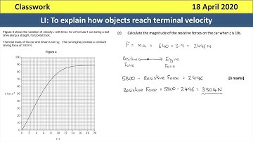 Terminal Velocity Walkthrough A Level Physics