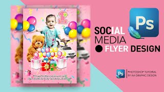 Birthday Flyer Design | How To Make Birthday Flyer Design In Photoshop | AA Graphic Design Birthday Flyer Design | How To Make Birthday Flyer Design In Photoshop | AA Graphic Design