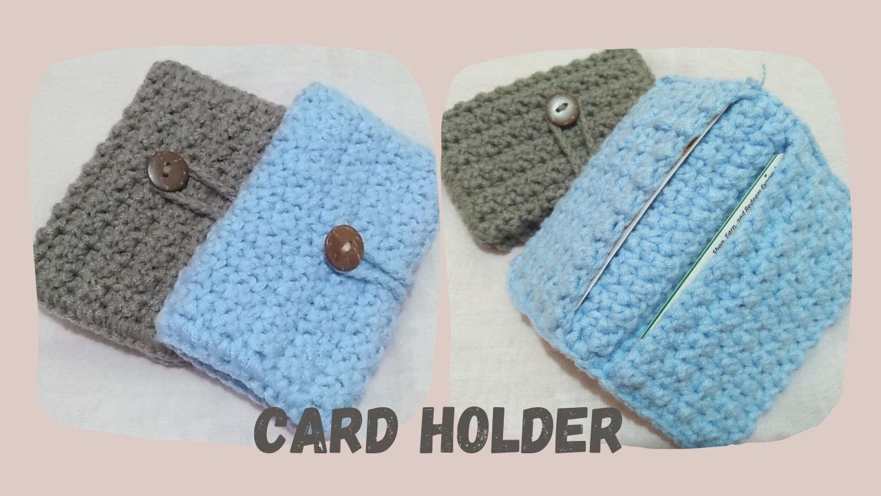 Tutorial Rajut Dompet Kartu / How to Make a Cute Card Holder - YouTube