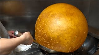 Giant Dumpling Ball - Chinese Street Food - Japan 空心大麻球 巨大ごま団子