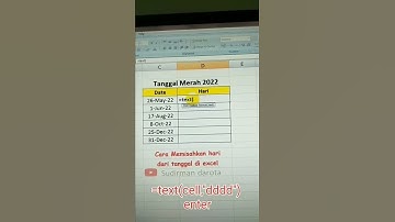 cara memisahkan hari dan tanggal di excel #shorts #shorts_video #tutorial #shortsvideo #excel
