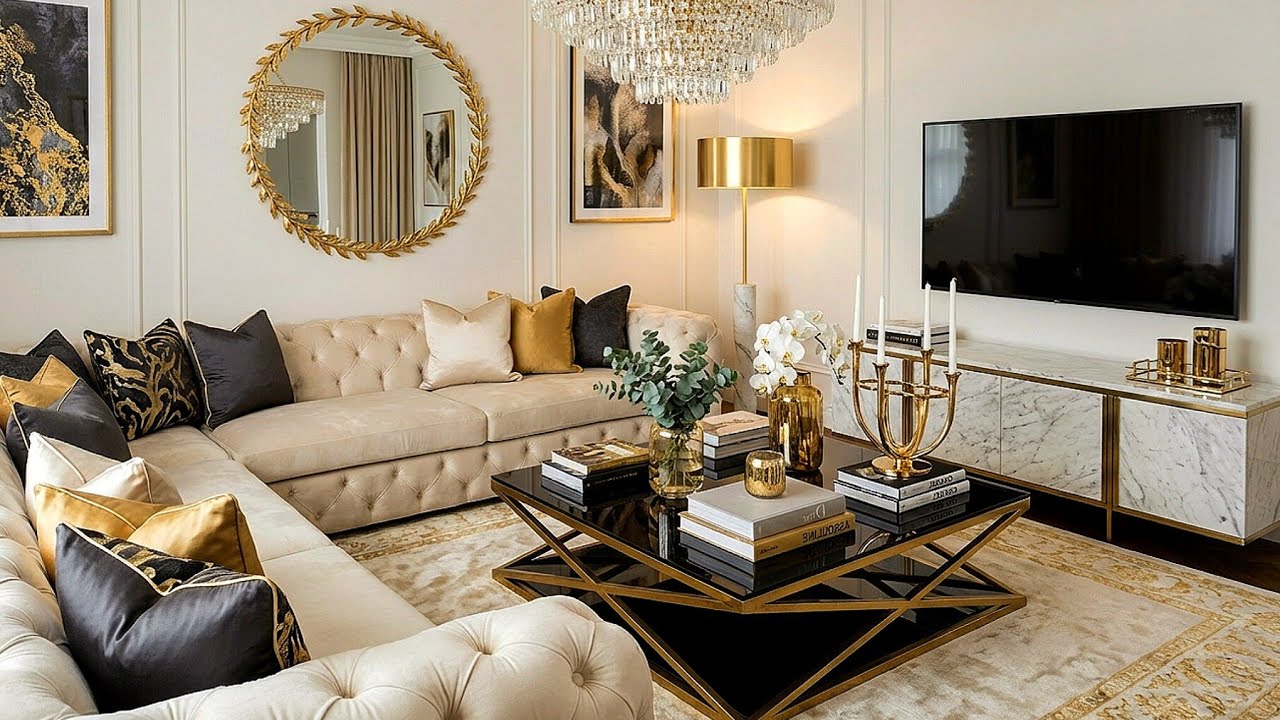 LUXURY INTERIOR DESIGN 2026 | Modern Living Room Tour & Elegant Home ...