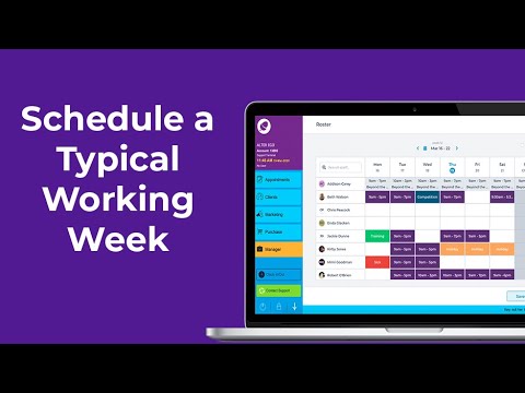 Schedule a Typical Working Week