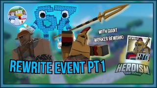 Roblox Heroism: Tower Defense | Rewrite Event With Worker Giant Rework!