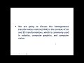 Homogeneous Transformation Matrix