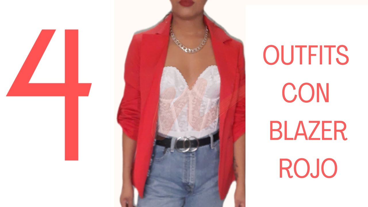Convina!! Outfits con blazer Rojo🔥 ideas! - YouTube