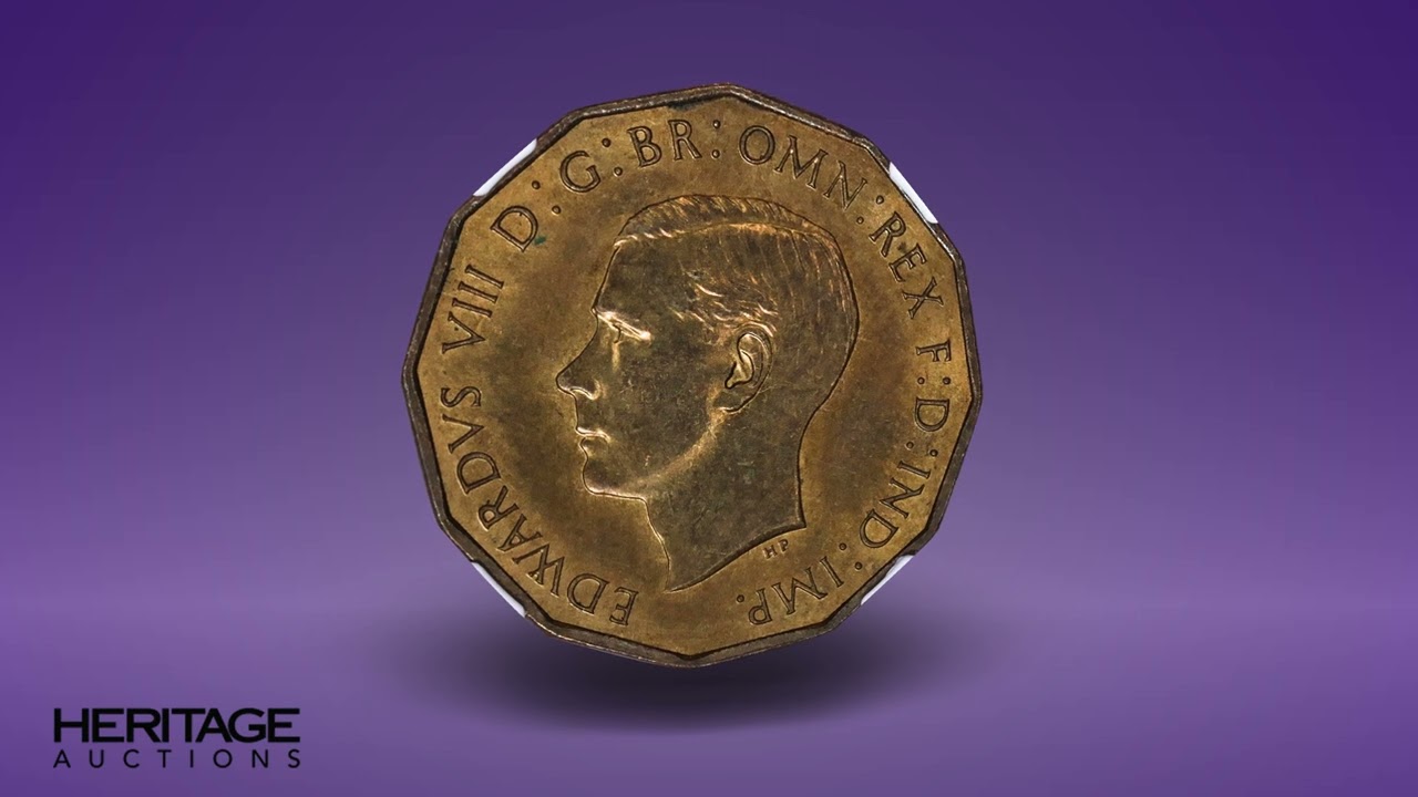 Great Britain: Edward VIII nickel-brass Pattern 3 Pence 1937 MS64