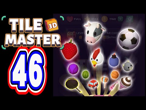 Tile Master 3D Level 46 / Triple Match & 3D Pair Puzzle