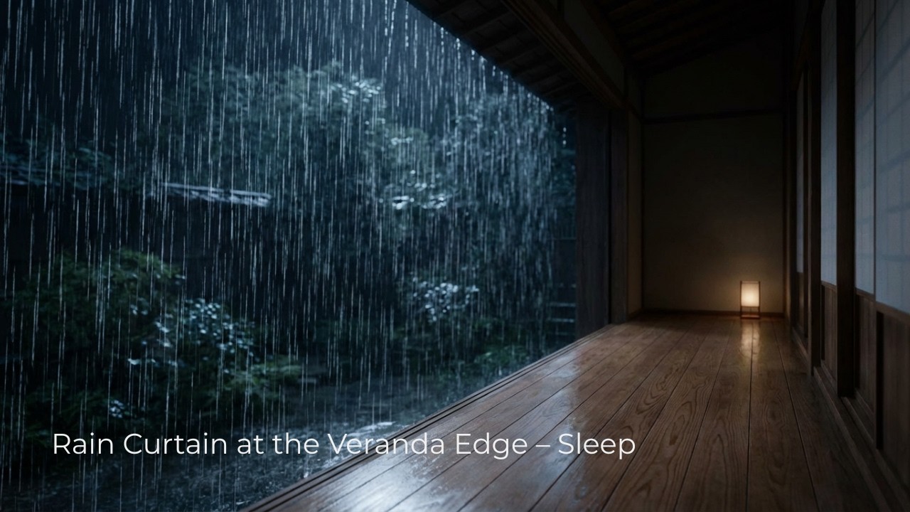 Rain Curtain at the Veranda Edge – Sleep