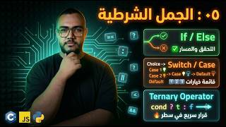 05: أساسيات المنطق البرمجي | الجمل الشرطية (عقل الكود واتخاذ القرار)