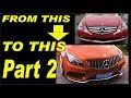 Mercedes E-class W207 facelift project, AMG bumper,Headlights,carbon fiber install part 2