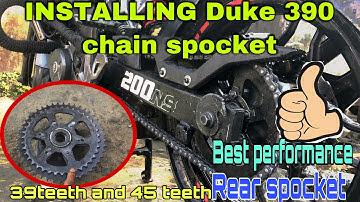 HOW TO INSTALL DUKE 390 CHAIN SPOCKET IN NS200 || BEST INITIAL POWER