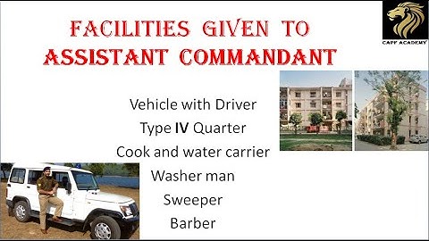 Facilities given to Assistant Commandant  #CAPF #ACADEMY