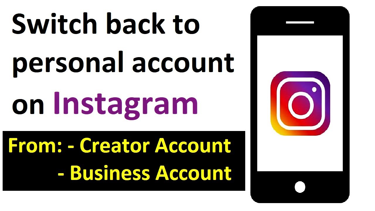 how to switch back to personal account on instagram (V simple) YouTube