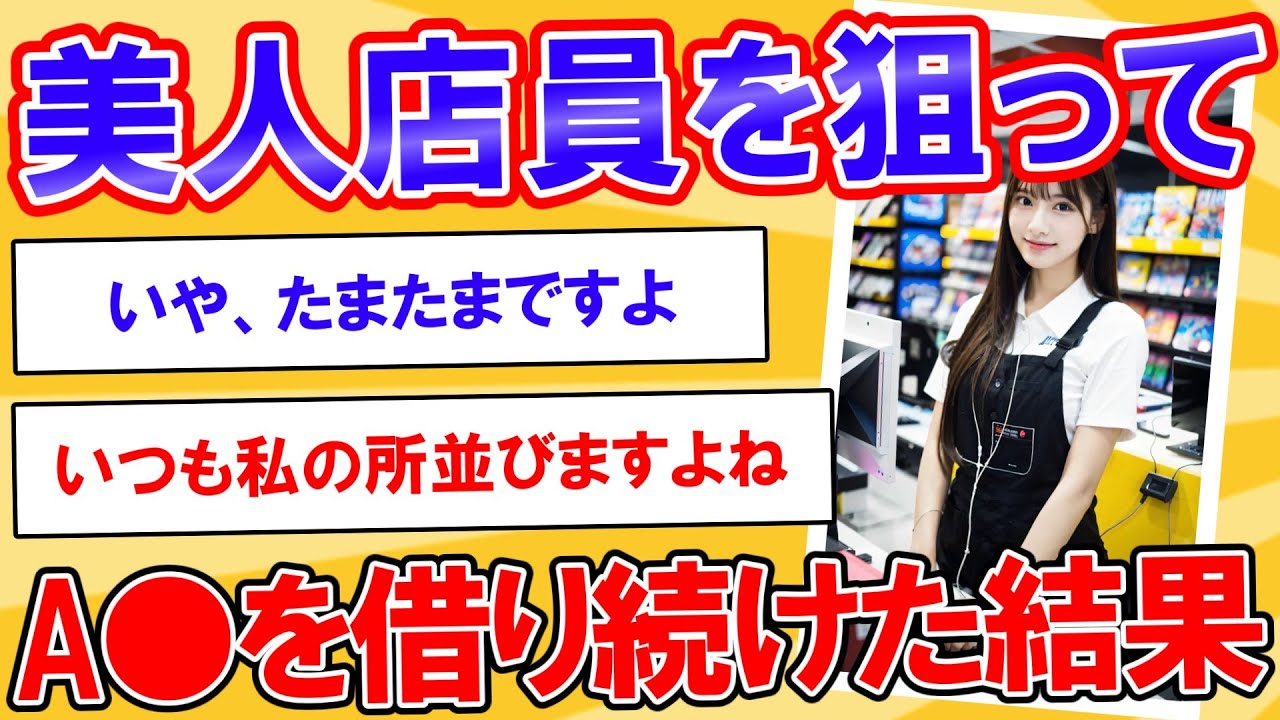 美女店員「ビデオ借りるときは絶対に私のところへ並びますよね」【2ch】【ずんだもん】【ゆっくり解説】