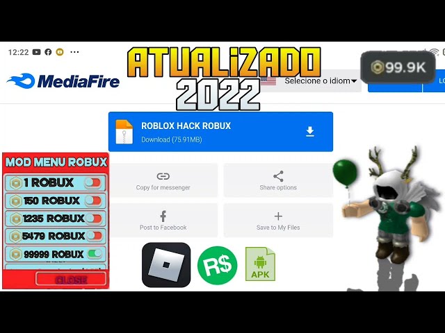 MOD MENU ROBUX GRÁTIS TUDO INFINITO TUDO LIBERADO NO ROBLOX ATUALIZADO - LINK DIRETO VIA MEDIA FIRE class=