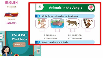 EE 3rd standard malar English work book answers Unit 4 Animals in the jungle