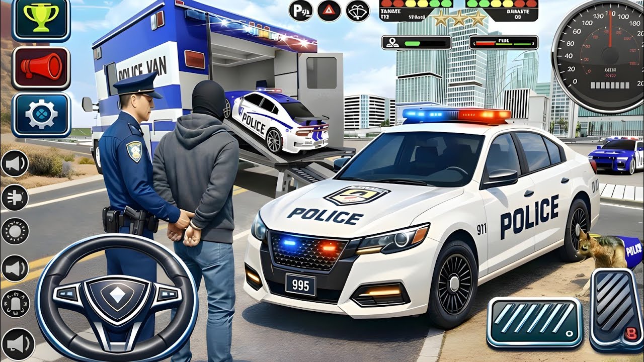 🚓 Police Car Chase Simulator 3D – Real City Cop Pursuit Gameplay (Android)