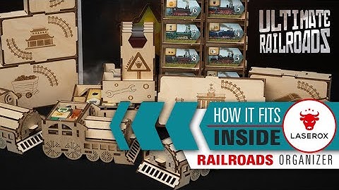 How it Fits Inside: Ultimate Railroads board game - Railroads Organizer