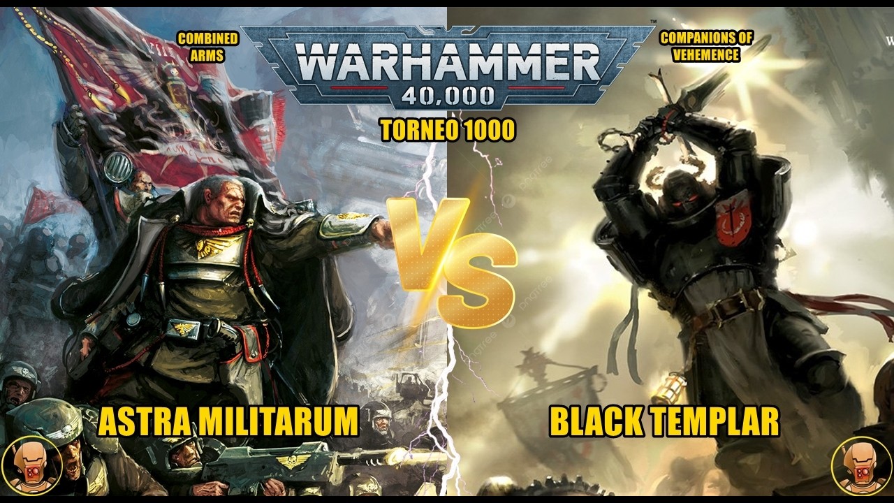 Torneo 1000pt Astra Militarun VS Black Templar battle report ita #warhammer40k