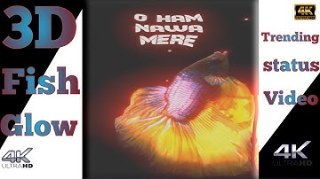 3D Fish Glow Text Squeeze effect Status||Status Video Kaise Banaye||Kgrdcreation|Alightmotion