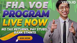 New FHA VOE Home Loan Program