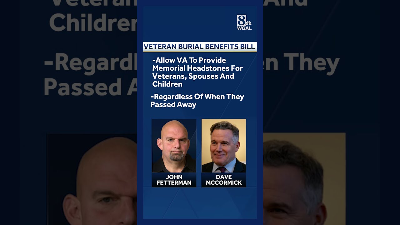 Sen. Fetterman, McCormick introduce bill to expand burial benefits for veterans