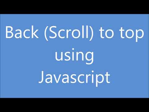 Scroll (Back) to Top button using | ScrollTop | Smooth Scroll - YouTube