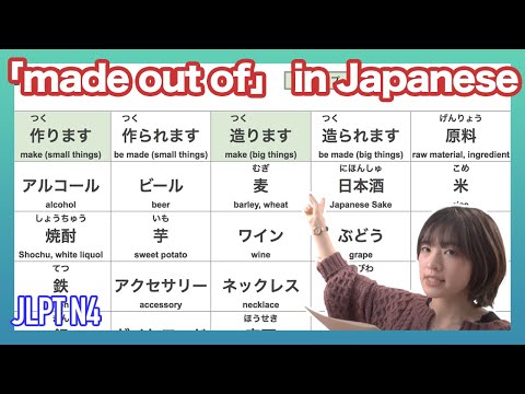 How To Say What Something Is 「made Out Of」 In Japanese Using つくられます | Learn Japanese Online