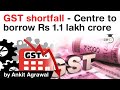 GST Composition Shortfall - Centre offers to borrow Rs 1.1 lakh crore and lend to states #UPSC #IAS