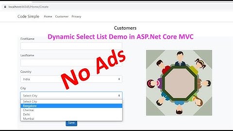 ASP Net CORE Select List